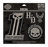 Harley-Davidson Dark Custom Decals, MD 5 Per Sheet, 4 x 5.5 inches DC252883