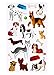 BLUE PANDA Dog Sticker Sheets (36 Sheets, 648 Pieces)