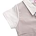 Taiycyxgan Baby Boy Summer Short Sleeve Gentleman Bow Tie Tuxedo Rompers Bodysuits Khaki 90