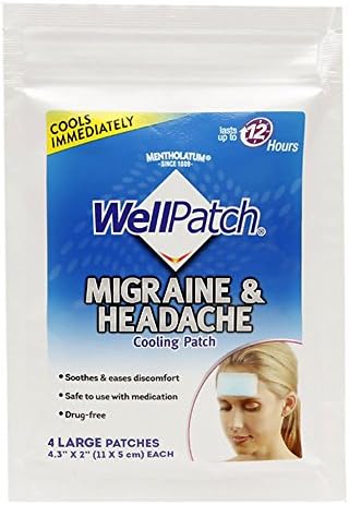 Wellpatch Migraine &amp; Headache Cooling Patch 2 x 4.3 in. (28 Patches Per Box) (11 Pack)