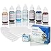 AmScope SK6-50P100S22-PP10 Microscope Stains Vital Stain Kit for Living Cells - 6 Different Microscope Slide Stains, 50 Pre-Cleaned Blank Slides, 100 Coverslips and 10 Pipettes for Specimen Transfer