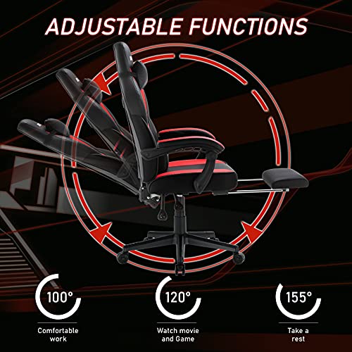 BOSSIN Gaming Chair Racing Style Gaming Chairs,Gamer Chairs for Adults,HighBack Leather PC