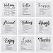 Welcome to Joyful Home 9pcs/Set Welcome Hello Hugs Frineds Sentiments Rubber Clear Stamp for Card Making Decoration and Scrapbooking