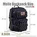 R.SASR Military Tactical Backpack 45L Large Tactical Backpack for Men, Hiking Rucksack With Bottle Holder
