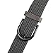 Braided Stretch Elastic Belt Pin Oval Solid Black Buckle Leather Loop End Tip Men/Women/Junior(Solid_Gray, Large 36