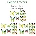 Ewong Butterfly Wall Decals, 36PCS 3D Butterflies Home Decor for Room, Wall Sticker for Girls Room Kids Bedroom Bathroom Baby Nursery Decoration (Green)