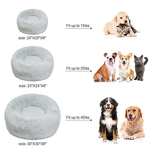 BEDELITE Dog Bed for Small Dogs - Calming Dog Bed & Large Cat Bed, Washable Round Dog Bed 23\