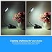 Ledgle LED Book Light Rechargable 5 LEDs Clip-on Reading Light, Travel Light, Task Lighting, 375lux, 2-Level Brightness, AC Adapter and USB Cord Included, Daylight White