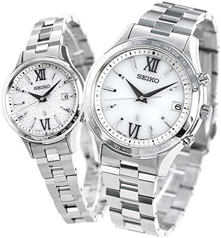 [セイコー]SEIKO 腕時計 ルキア LUKIA 電波ソーラー シルバー ペアボックス付き ラッピング付き SSVH025 SSVV035 ペアウォッチ メンズ レディース