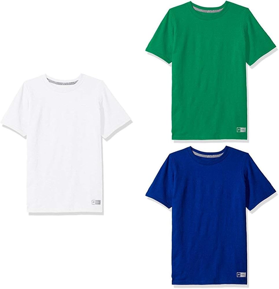 Russell Athletic Big Boys' Cotton Performance Short Sleeve T-Shirt: Clothing