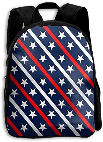 ETSBL BAG Patriotic Red White Blue Stars Print Casual Children Backpack School Bag Daypack - Gift