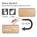 Alarm Clock, LED Wood Digital Clocks with Time Date Week Temperature Voice Control 12/24 Hours and Backup Battery USB Modern Wooden Desk Clock Suitable for Your Kids Heavy Sleepers Bedrooms Travel