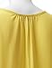 JJ Perfection Women's Woven V-Neck 3/4 Sleeve Adjustable High Low Blouse