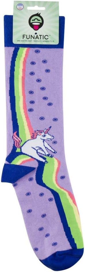 Funatic Rainbow Unicorn Crew Socks - Fun & Cute