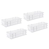 PATIKIL 60 Holes Test Tube Rack, 4Pcs 16mm Square