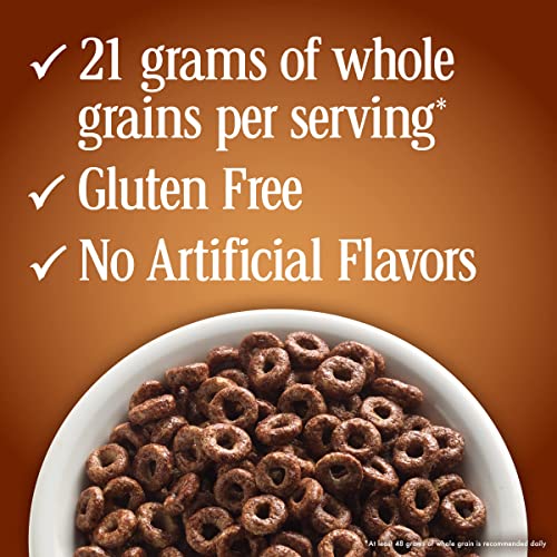 Chocolate Cheerios Heart Healthy Cereal, Gluten Free Cereal With Whole