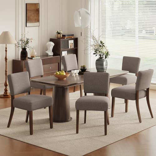 COLAMY Mid Century Modern Dining Chairs Set of 6, Upholstered Kitchen Chairs wi…