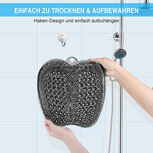 HONYIN Large Foot Brush Foot Washer Bath Massage Pad with Non-Slip Suction Cups - Cleans, Exfoliates, Massages Your Feet Without Bending, Foot Circulation & Relieves Tired Feet (28 x 28 cm)