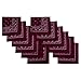 Elephant Brand Bandanas 100% cotton since 1898-12 Pack (Maroon)