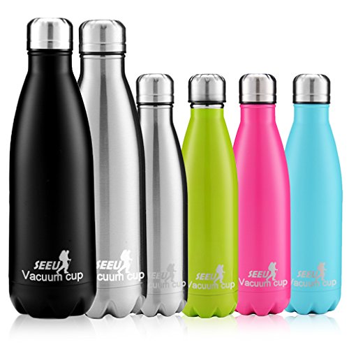 Double wall vacuum insulated stainless steel water bottle, seeu 1…