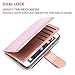 iPhone 8 Plus Case,iPhone 7 Plus Case,Dailylux iPhone 8 Plus Wallet Case PU Leather+TPU inner shell Flip Case With 9 Card Slot Luxury Bling Cover for iPhone 8 Plus/7 Plus 5.5inch-Glitter Rose Gold