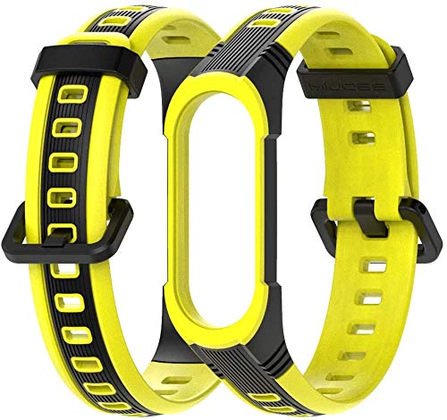 Band Strap For Xiaomi Mi Band band band3 ,sport Silicone Bracelet For  Xiaomi Mi Band band band (yellow/black)