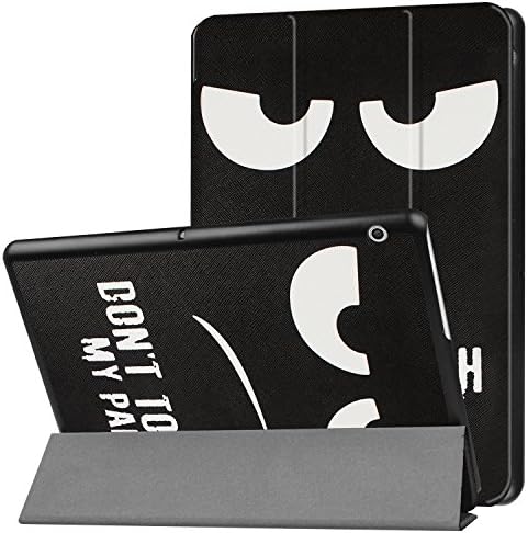MediaPad T3 10.0 Case, Heavy Duty Hard Kid Proof Cover PU Case with Flip Folio Full Body Protection Ultra Slim Rotating Shell Waterproof for Huawei MediaPad T3 10.0 Tablet (black)