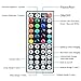 WisHome IP65 Waterproof Flexible 16.4ft 5M SMD5050 300 LEDs Color Changing RGB LED Light Strip Kit with 44 Key IR Remote Controller and 12V 5A Power Supply for Home Christmas Party Decorative