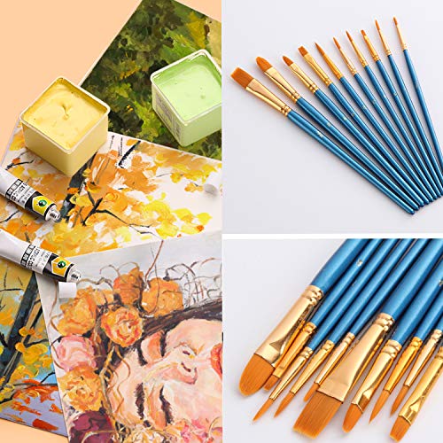 5 Paintbrushes+Watercolor+Painting+Miniature+Detailing