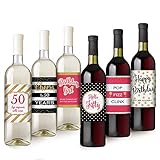 Hello Fifty | 50th Birthday Gift For Women | Birthday Party Decorations and Supplies | Set of 6