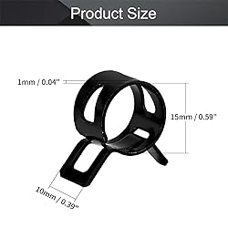 MroMax 30Pcs 0.59"(15mm) ID Spring Band Hose