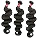 HEBE 10A Peruvian Body Wave Hair 3 Bundles 18 20 22 inches Unprocessed Peruvian Body Wave Hair Weave 100% Virgin Human Hair Extensions Natural Black 1b Can be Dyed