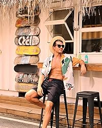 SILKWORLD Men's Swim Trunks with Compression Liner