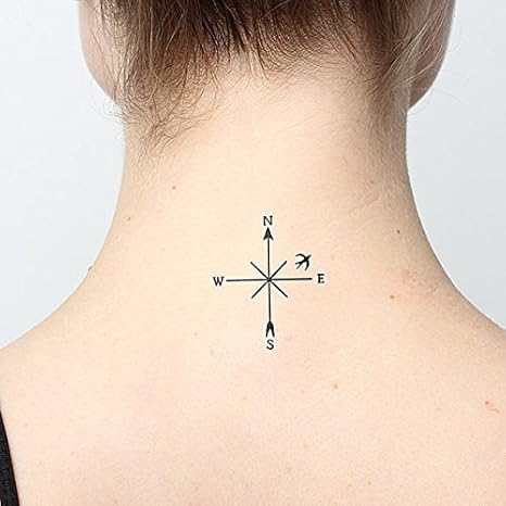 Tattify Nautical Compass Temporary Tattoo North Star Set Of 2 Other Styles Available Fashionable