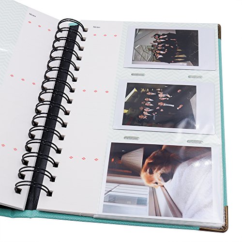 Ablus 120 Pockets Mini Photo Album for Fujifilm Instax Mini 7s 8 8+ 9 25 26 50s 70 90 Instant Camera & Name Card (Jade green)