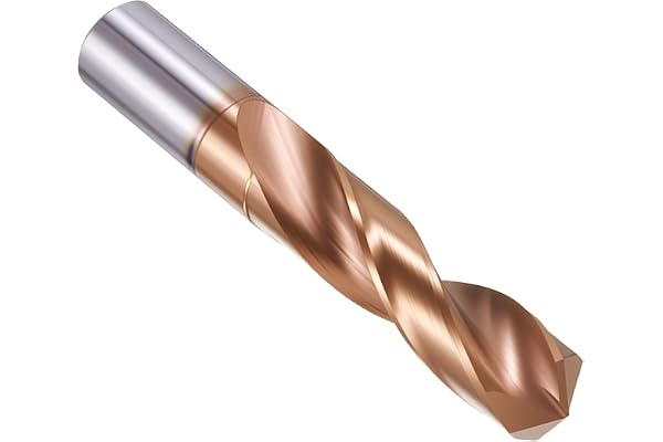 PATIKIL 13mm Drill Bit, Carbide Twist Jobber Bits Straight Shank 130° for Drilling Hard Metal Alloy Steel Stainless Steel Tit