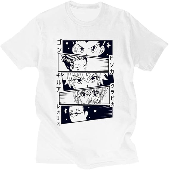 Unisexe Hunter x Hunter TShirt HXH Tee Shirt Killua Hisoka Kirua Gon Col Round Haut Manga