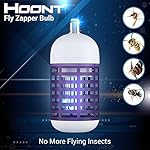 Hoont Powerful Electronic Indoor Bug Zapper Bulb - Fits All Standard Bulb Sockets - Covers 500 Sq. Ft. / Fly Killer, Insect Killer, Mosquito Killer - For Residential, Commercial and Industrial Use