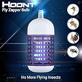 Hoont Powerful Electronic Indoor Bug Zapper Bulb – Fits All Standard Bulb Sockets - Covers 500 Sq. Ft. / Fly Killer, Insect Killer, Mosquito Killer – For Residential, Commercial and Industrial Use