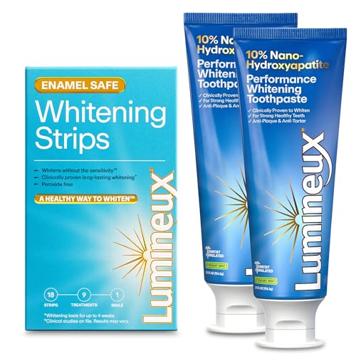 Lumineux 10% Nano Hydroxyapatite Performance Whitening Toothpaste - Fluoride Free & Gentle Whitening - Clinically Supported & NASA-Developed nHA for Strong Enamel & Bright, Smooth Teeth (3.75 oz)
