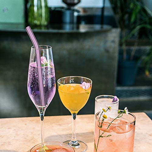 8St Bubble Tea Strohhalme Glas Trinkhalme Wiederverwendbare - 12mm Breit Glasstrohalme Bunt, Glas Strohhalm ohne Plastik… – Bild 6
