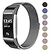 SWEES Metal Bands Compatible Fitbit Charge 2, Milanese Stainless Steel Metal Magnetic Replacement Wristband Small & Large (5.5