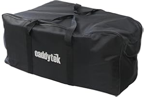 CaddyTek Golf Cart Carry Bag – Foldable Travel Case for Push Carts, Fits Most 3-Wheel & 4-Wheel Models, Durable Storage & Trunk Transport Bag, Black