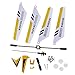 DierCosy Full Replacement Parts Set for Syma S107 / S107G RC Helicopter, Main Blades,Tail Decorations,Tail Blade,Balance Bar,Connect Buckle, Inner Shaft. Yellow Set-