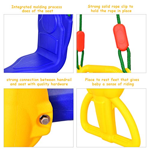 Costzon Rider Swing with Hangers, Wind Rider Glider Swing for Kids Playground (Rider Swing for 1 Kid)
