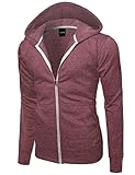 Youstar Men's Basic Solid Light Weight Hoodie Jackets