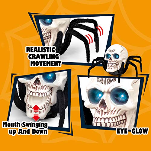 image for FUN LITTLE TOYS Remote Control Spider Toy, 11.8 Inches Halloween Spide