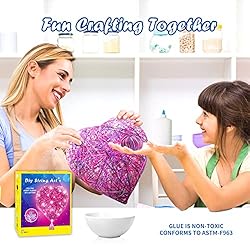 3D String Art Crafts for Kids DIY LED Heart Lantern