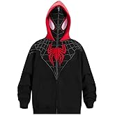 Dynict Men’s Spider Hoodies Unisex Oversize Goth Jacket Y2K Punk Streetwear Zip Up Hoodie Spider caps