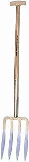 SHW 54370 Spatengabel mit 4 Lanzenzinken Stahl Geschmiedet Gehärtet mit Eschenstiel T-Griff Stiellänge 85 cm | Breite: 200mm | Länge: 310mm | Gewicht: 1800g